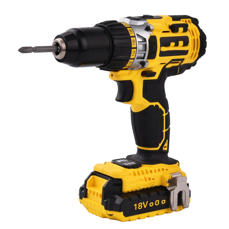 Brushless Power Drills Hammer Screwdriver Drill Machine 20v Battery Heavy Duty Cordless Hammer Drill Driver