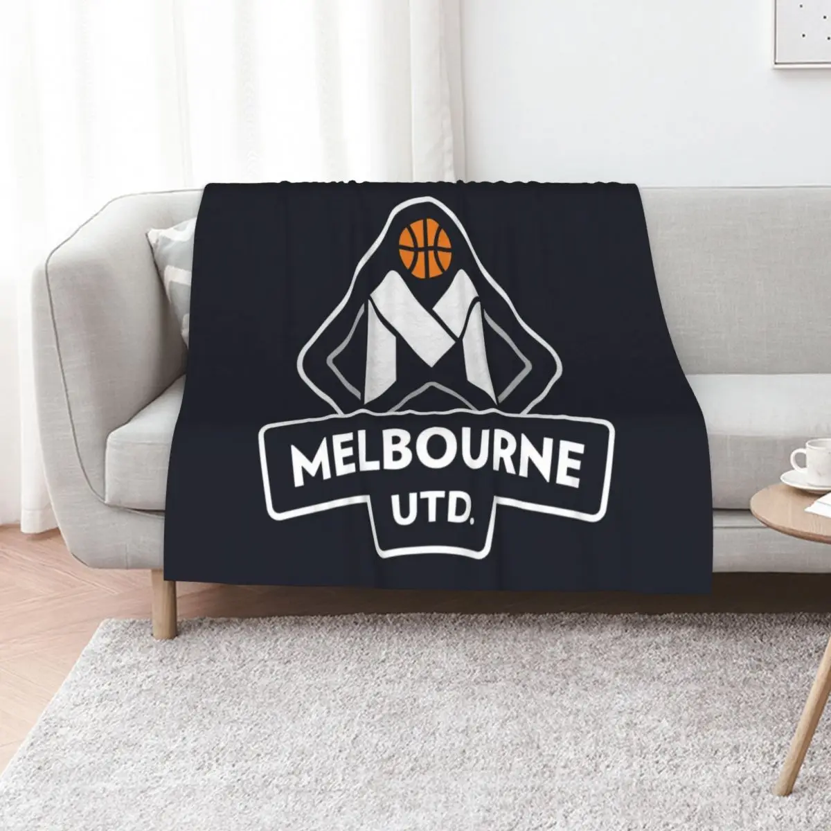 Melbourne United Throw Blanket Shaggy Blankets For Sofas Camping Decoratives Hairys Decorative Sofa Blankets