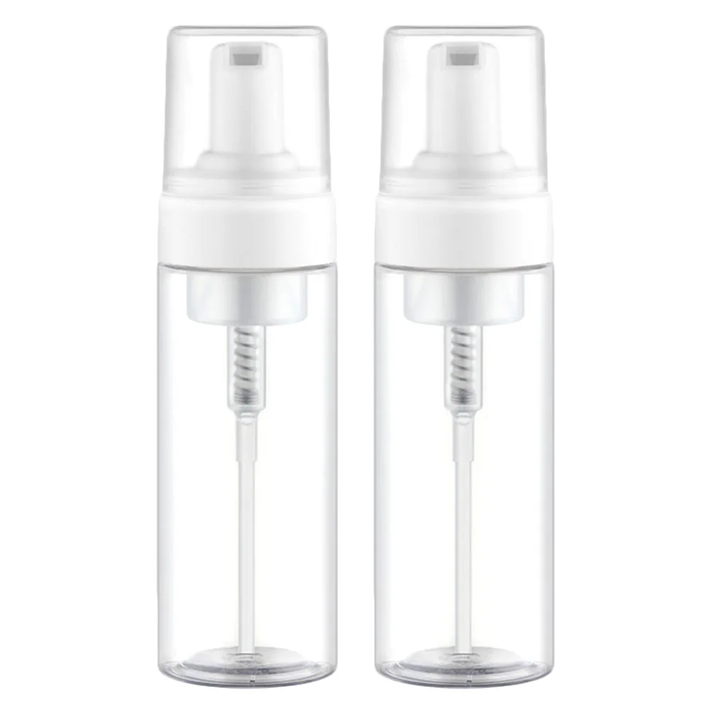 

2 Pcs Cleansing Filling 150ml Mousse Sparkling Bottle Pet Plastic Refillable Bottles