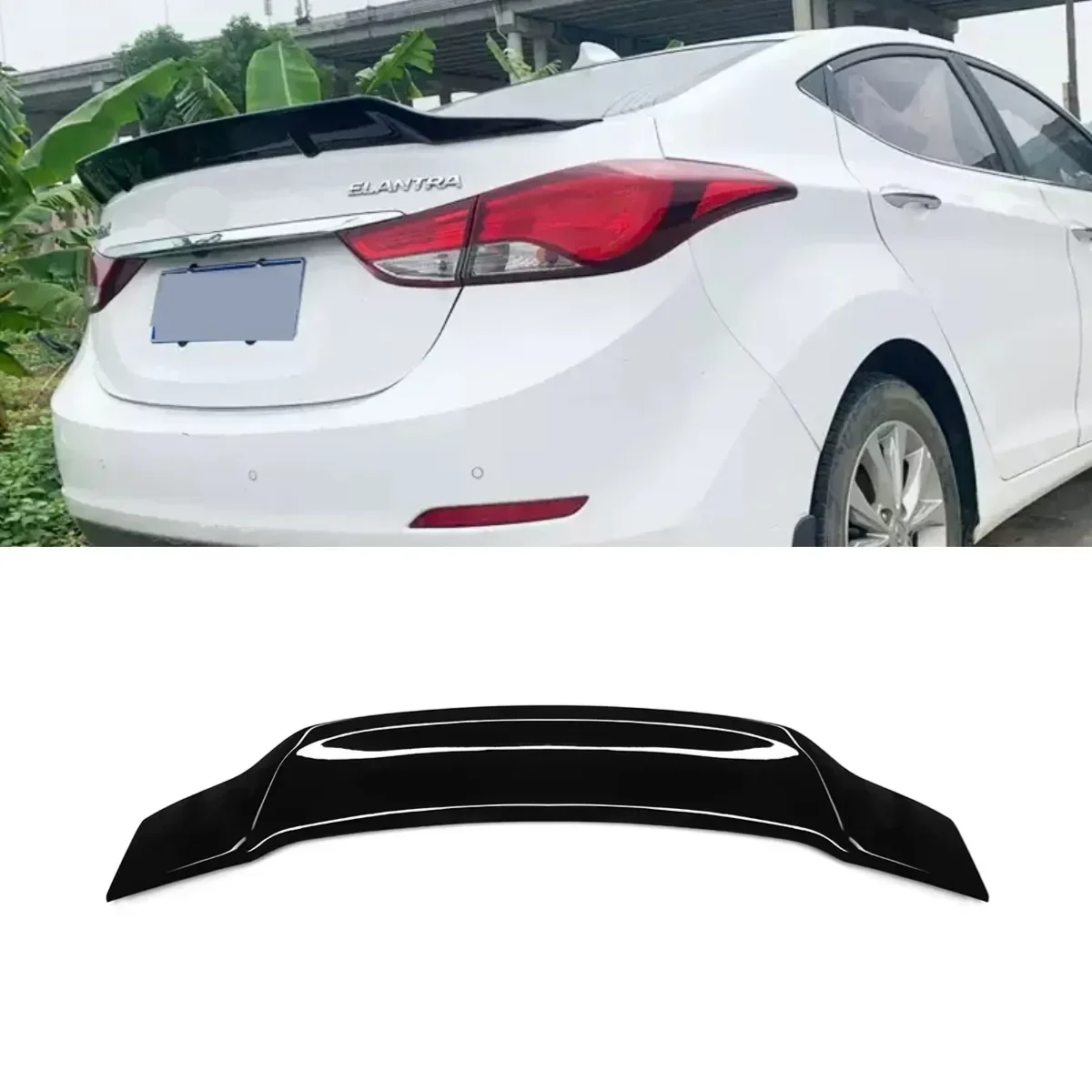 Rear Trunk Spoiler Wing Rear Trunk Spoiler Car Rear Spoiler For Hyundai Elantra 2012-2019 Body Kit Car Accessories