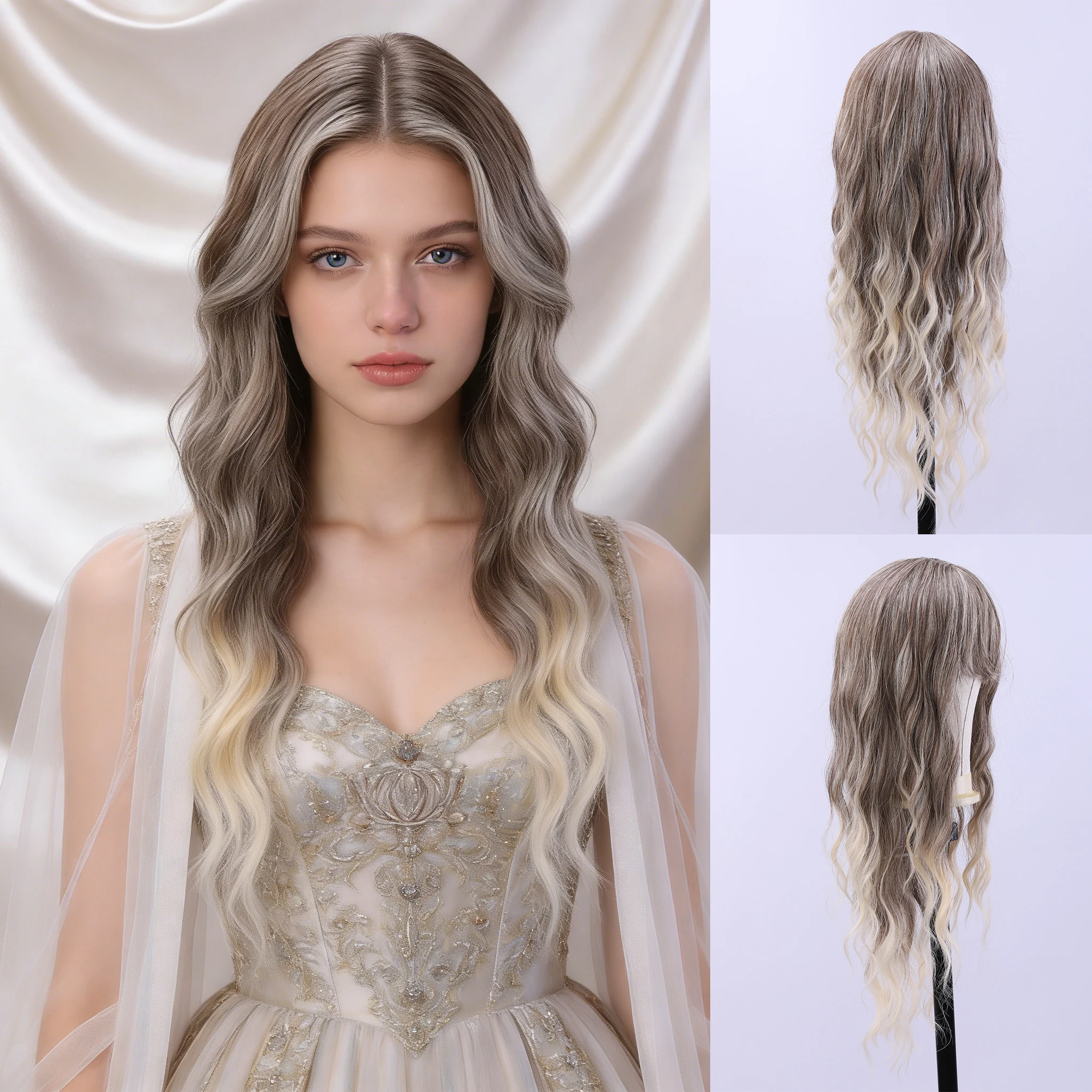 

1 элегантный и модный женский парик из синтетического волокна, модная прическа, дизайн с сетчатым головным убором в виде розы.