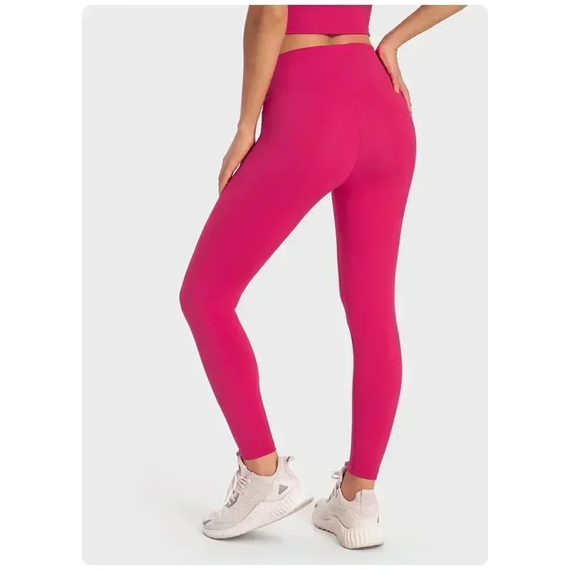Women Yoga Pants Gym High Waist Sport Tights Leggings Naked Feeling No Front Seam Workout Running Fitness Trousers