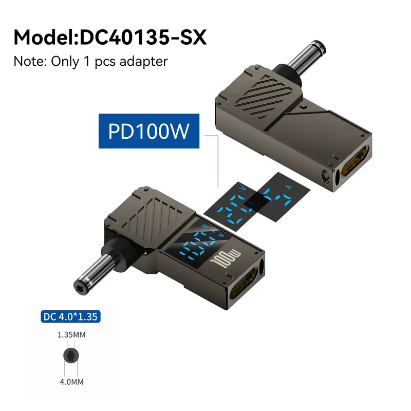 PD100W Type-C to DC Plug Converter USB C to DC Laptop Charging Adapter Power Charger Connector Tip for Lenovo Thinkplus HP DELL - Image 18