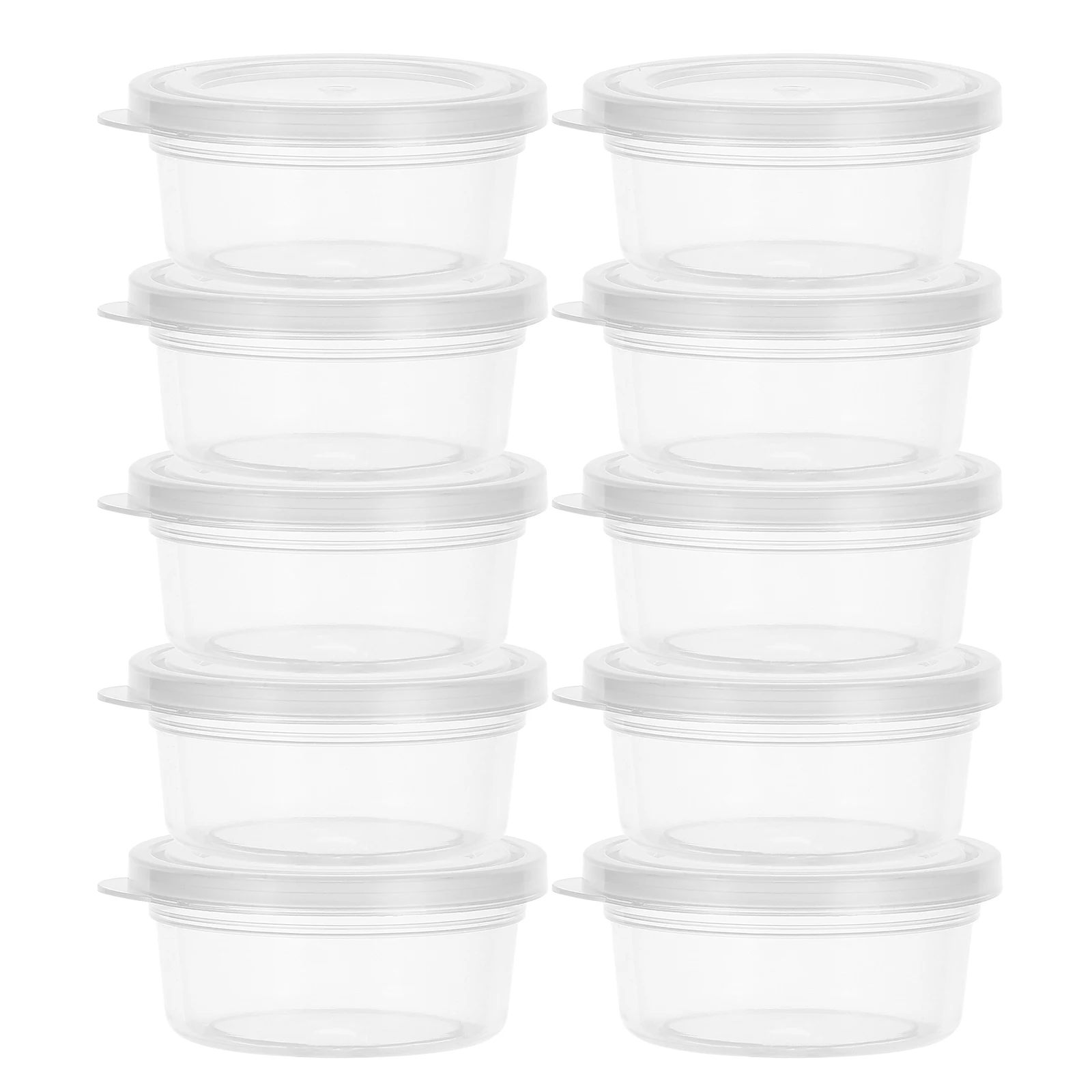 

20 Pcs Mini Storage Box Plastic Small Parts Container Round Case Miniature Desktop Boxes with Lids Clay