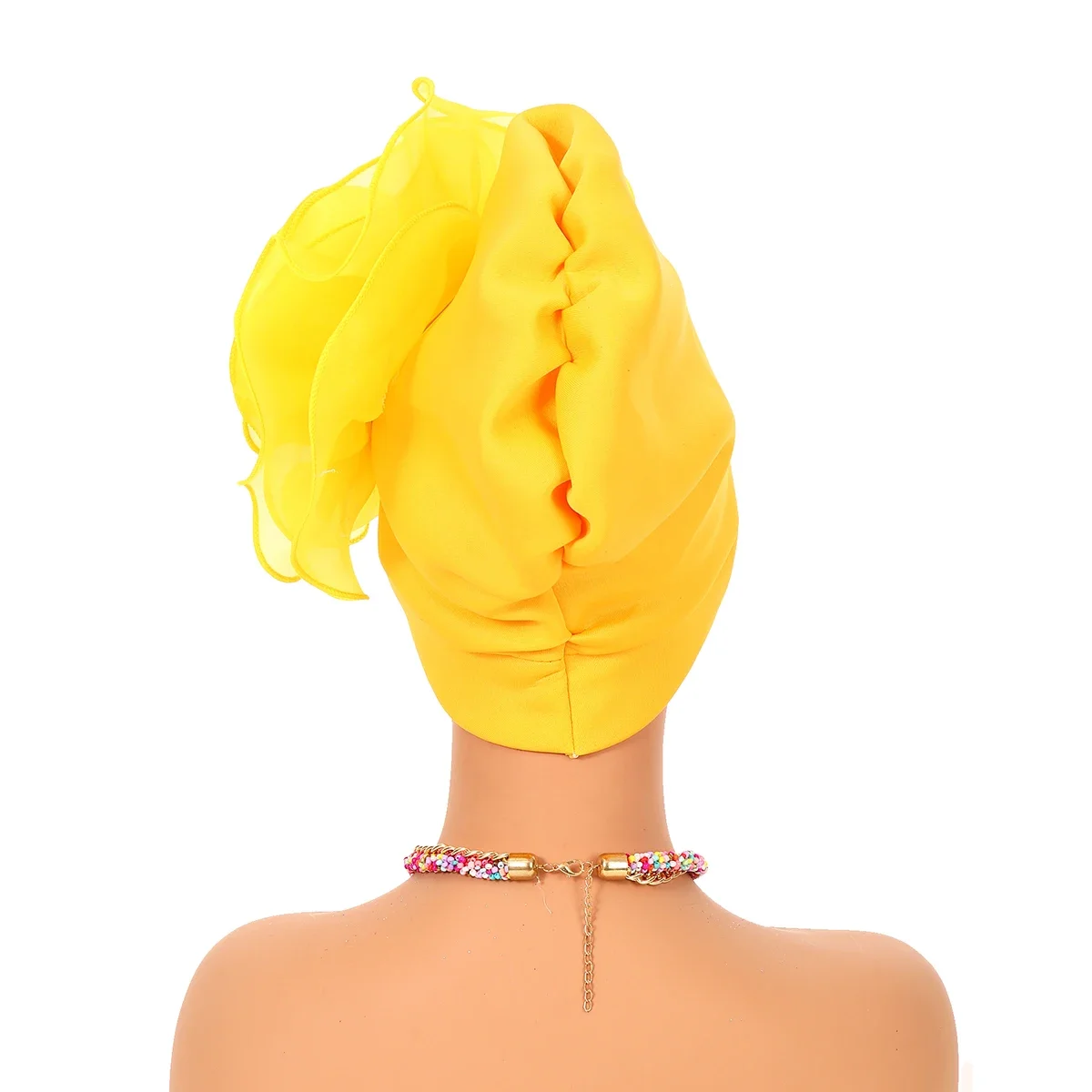 Turbante de flores grandes para mujer, envolturas de cabeza africanas, sombreros de fiesta de boda, gorra exagerada