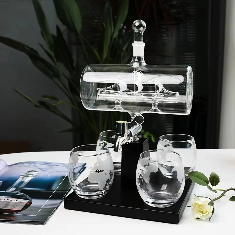 

Vodka Whiskey Container Creative Glass Wine Glass Bottle Set Home Decoration Crafts Glass Wine Beer Wine Set Bar Supplies
