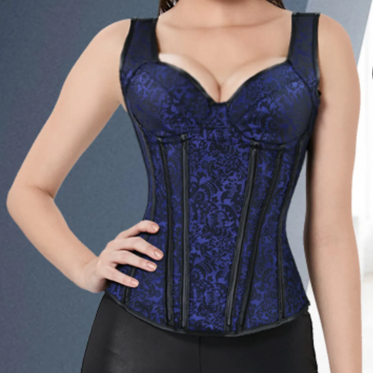 

Женский корсет для похудения талии, бюстье и корсеты, жаккардовый корсет больших размеров, готический корсет с завышенной талией, корректирующее белье, топ