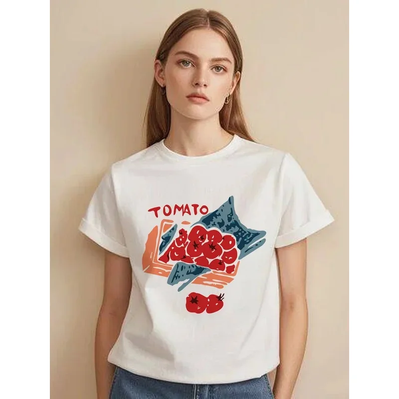 Tomato Vegetable Graphic T-Shirts It Is What It Is Raccoon Meme T Shirt Women Unisex Vintage Fashion Tops Short Sleeve Tees