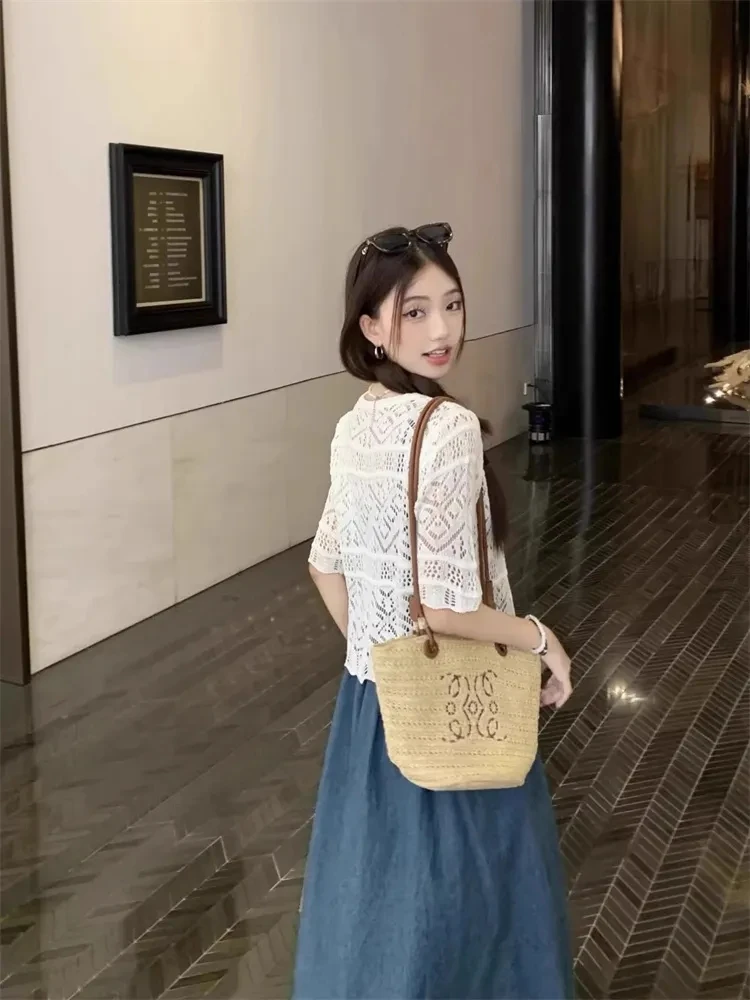 

Большие размеры Lazy Sle Hollow out V-Ne ort Sve вязаный открытый кардиган женская летняя тонкая верхняя одежда топ для женщин больших размеров