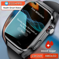 2025 New Accurate Measure Blood Sugar Lipids Uric Acid SmartWatch Men ECG Blood Pressure Health Smart Bracelet For Android IOS