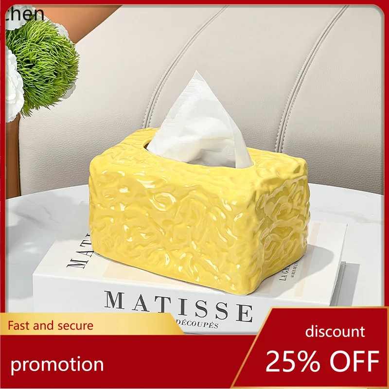 

Cz tissue box - premium storage for home living room coffee table, napkin dispenser, creative desktop ornament