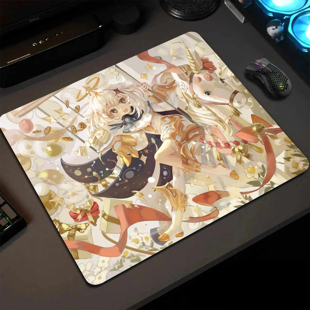 Paimon Genshin Impact Mousepad Small LockEdge Mouse Pad For Gamers Computer Desk Pad Rectangular Anti-slip Rubber