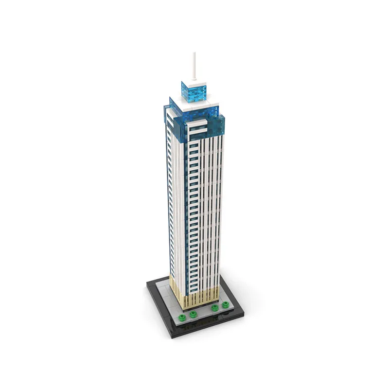 Zestaw do budowania MOC, model portu Dezhar w skali 1:800, do składania i dekoracji. Prezent odpowiedni dla każdego miłośnika wieżowców.