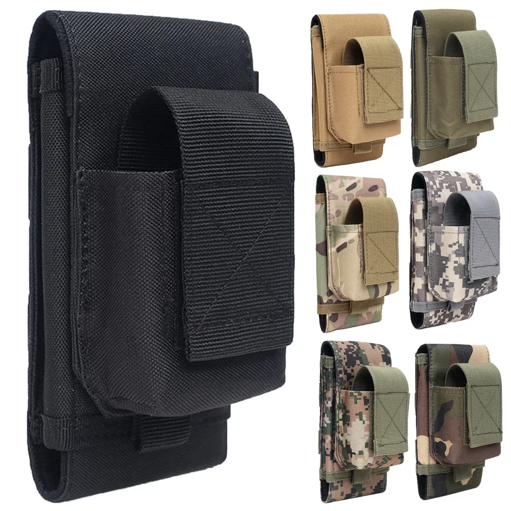 

Molle Tactical Phone Pouch Waist Pack Flashlight Holder Outdoor Hiking Camping Hunting Accessories EDC Tool Mag Bags