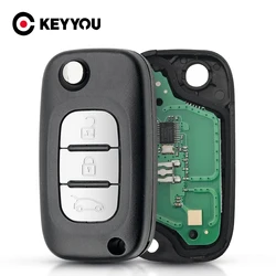 KEYYOU per Renault Scenic III Megane III Fluence 2009-2015 VA2 Blade Fob 2/3 pulsanti PCF7961 Chip 433MHz FSK Flip Remote Key