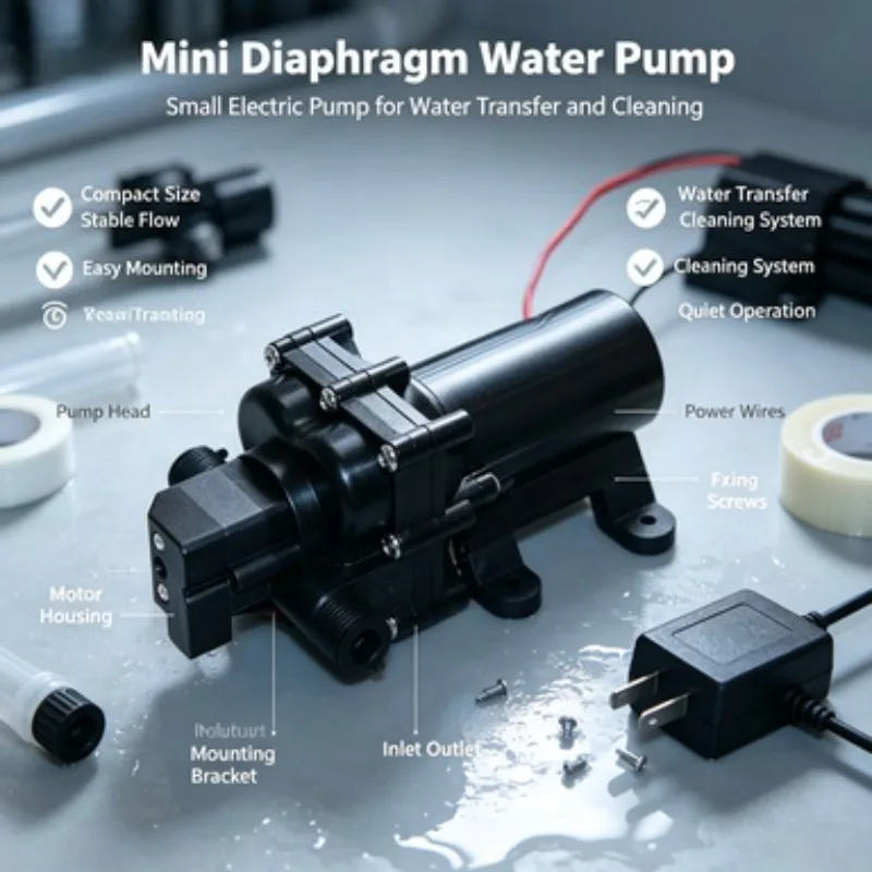12V Self-Priming Diaphragm Booster Pump High Pressure Sprayer Water Pump For Car Wash Drone Sprayer Replacement Parts
