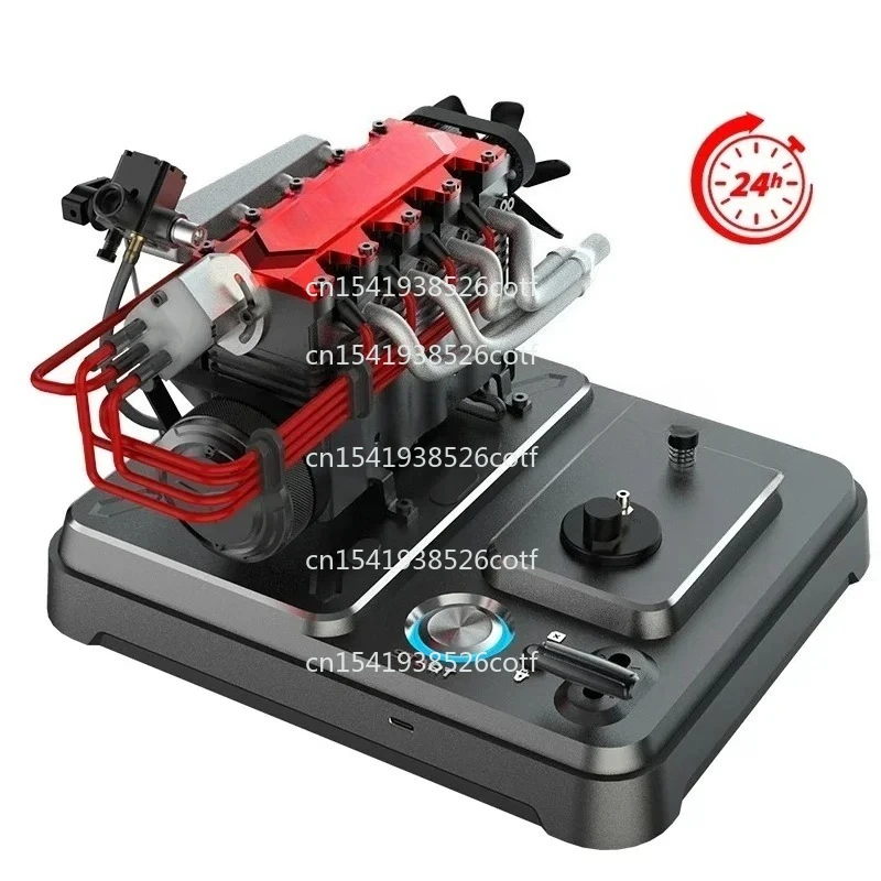 V8  All-metal Mechanical Assembly High Simulation Model Fuel Micro Mini Eight-cylinder Engine Assembly Model Toy