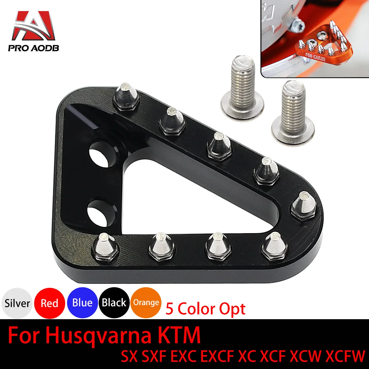 For KTM Husqvarna Rear Brake Pedal Tip Plate High-quality Step Tip Plate For Rear Brake Pedal of Models 125-500 From 2017-2019