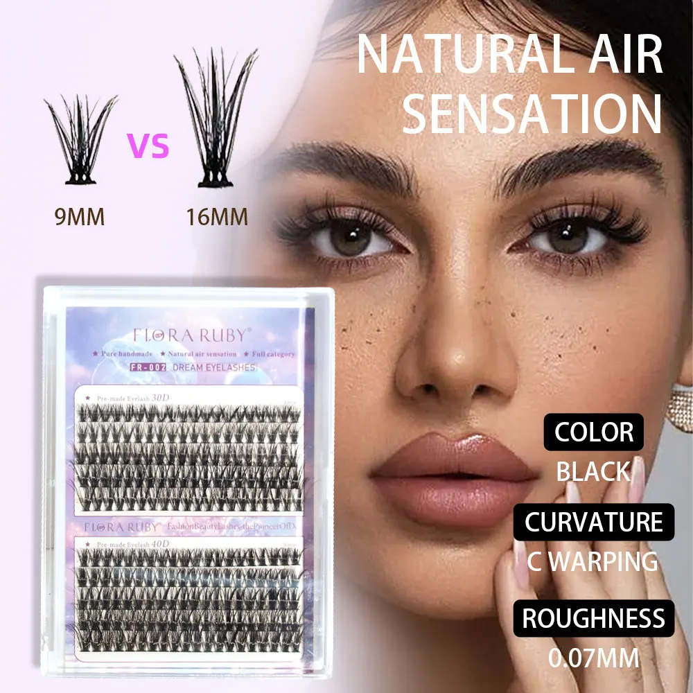 

Lash Extension False Eyelash Natural Cluster Lashes DIY Individual Lash Cluster False Lashes D Curl Long Individual Makeup