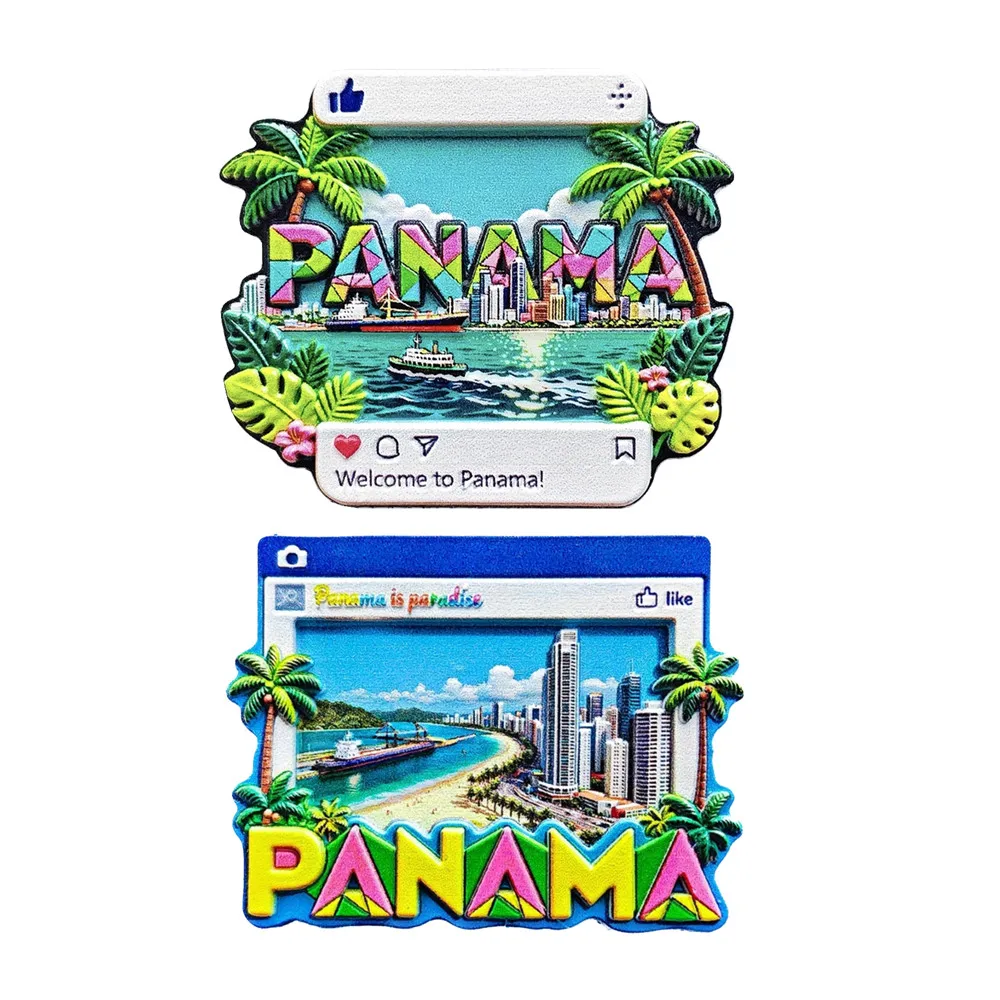 South America Panama Flavor Fridge Magnet Tourist Souvenirs Refrigerator Magnetic Stickers Travel Gifts