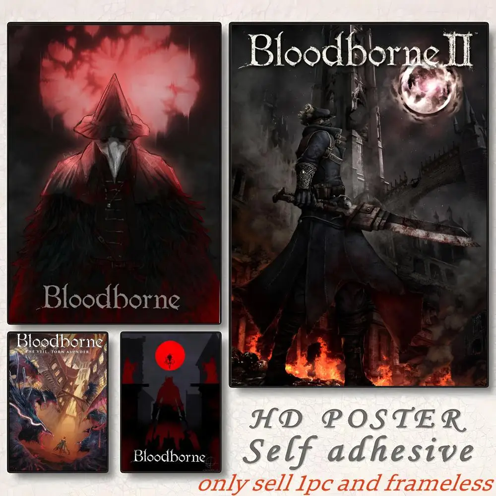 Soul Bloodborne-B Game Poster Art painting with prints Home bedroom bar Outdoor places living room decoration gift
