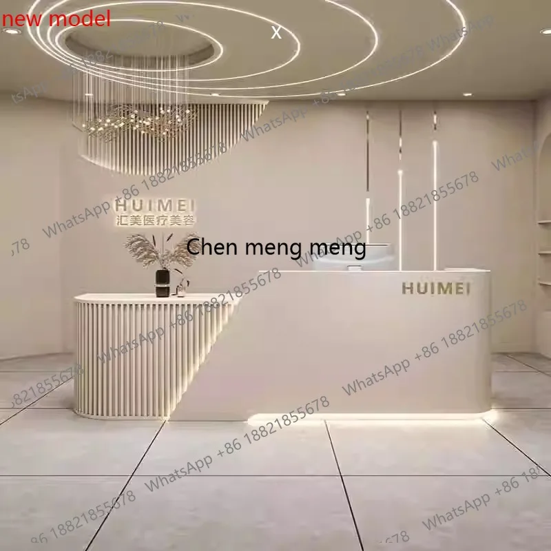 A178Luxury furniture for aesthetic reception beauty institute counter cash register  desk home counter store Customer center sma