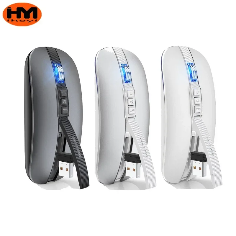 

Новая беспроводная 10M Bluetooth двойной режим 2,4G/BT5.1 бесшумная мышь 2400 точек на дюйм 6D игровой офис