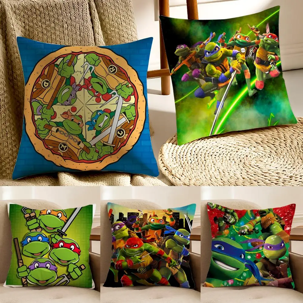 T-Teenage Mutant N-Ninja T-Turtles Cushion Cover Pillowcase Anti-dustmite living Room Sofa Decor Cushion Room