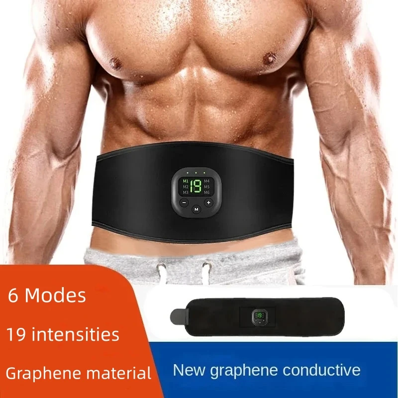 Hot-Selling Fat-Removing Belt With Smart Digital Display EMS Silicone Conductive Lazy Indoor Fitness Waist Massage Training