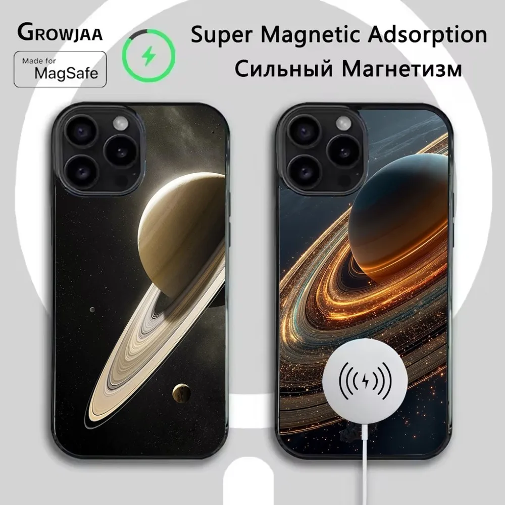 

Saturn Solar system Phone Case For iPhone 16e,16,15,14,13,12,11,Plus,Pro,Max,Mini Magsafe Magnetic Wireless Charging