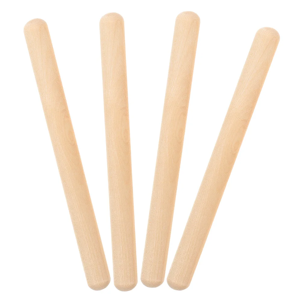 

4 Pcs Rhythm Stick Set Children Percussion Sticks Music Children's Instruments Batter Kids Musical Toy Beige Kids'