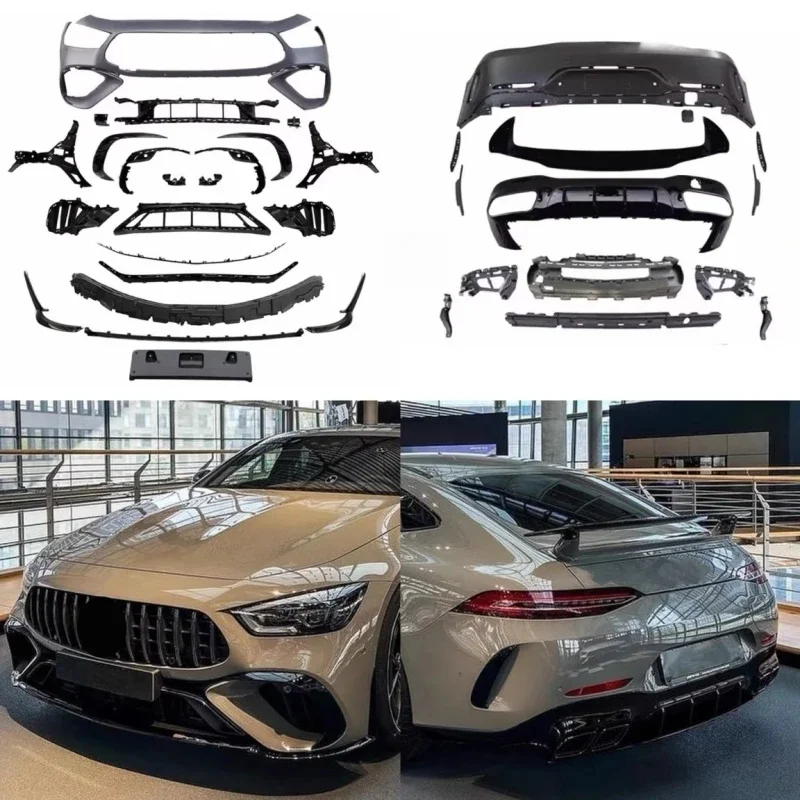 High Quality Front Rear Bumper Grille Rear Lip Exhaust Tail Throat Body Kit Fit For W290 GT43 GT50 GT53 2019-2025