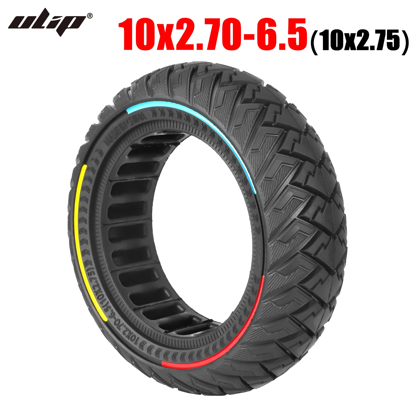 

Ulip 10x2.70-6.5 Puncture Resistant Solid Tire 10 Inch Super Abrasion-resistant and Non-slip Tubeless Tyre For Electric Scooters