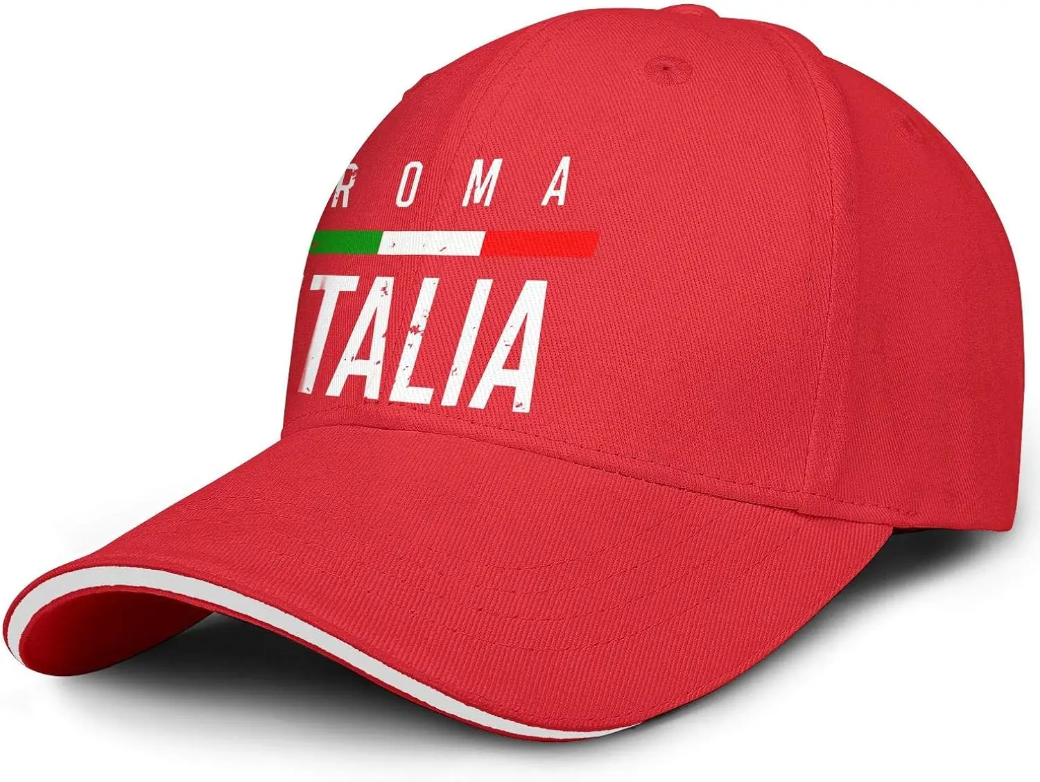 Unisex Snapback Italian-Flag-Roma-ItaliaTravel-Souvenir- Trucker Hats Outdoor Cap