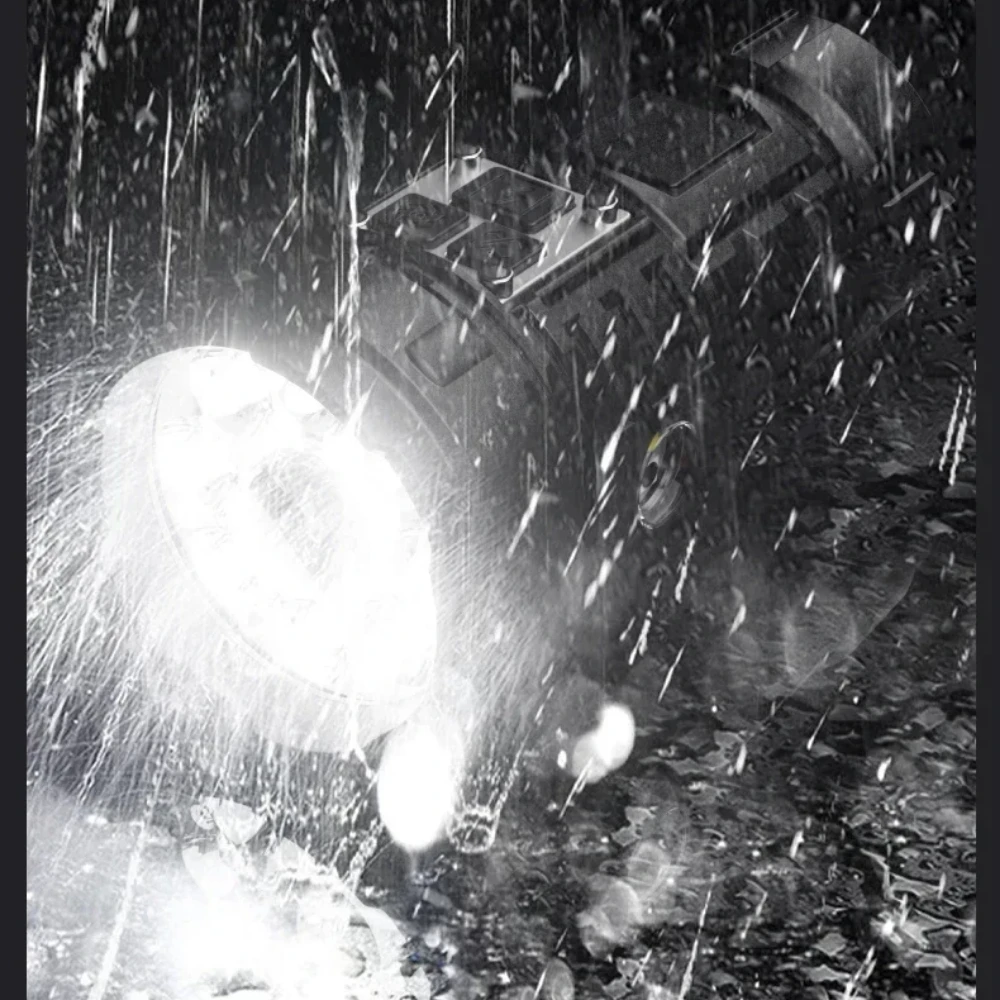 Powerful Mini Flashlight USB Rechargeable Keychain Handlight Violet Light Digital Display Magnet Torch Outdoor Camping Detection