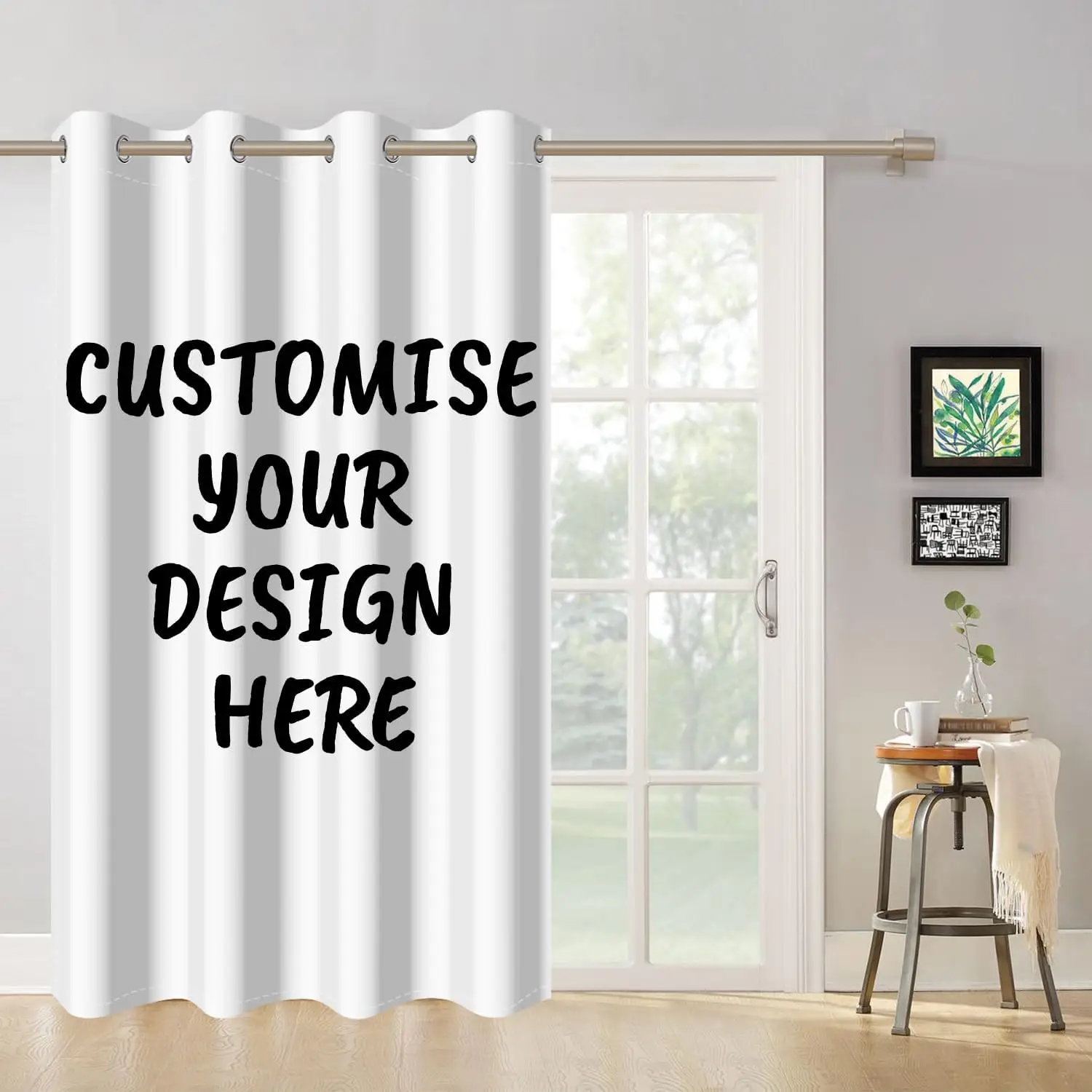 Custom Curtian with Photos Text Customized Window Curtian Personalized Blackout Curtain for Bedroom Living Room Office Decor