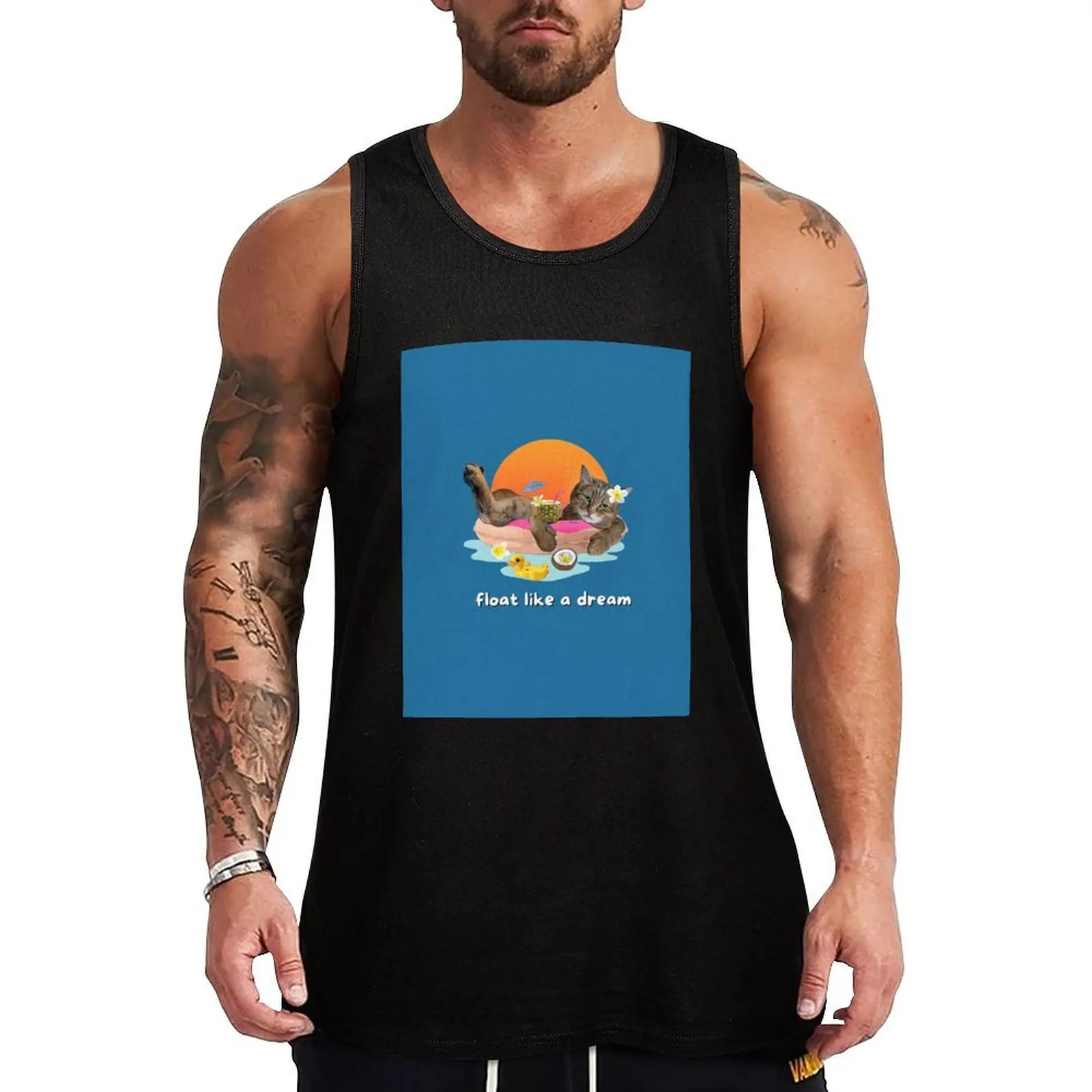 

Float Like A Dream Tank Top мужская дизайнерская одежда футболка мужская Мужская спортивная одежда для спортзала Мужская футболка