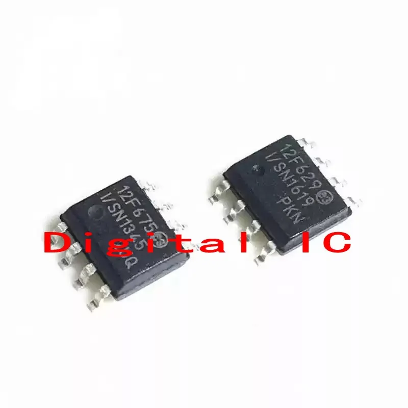 50 Uds PIC12F675-I/SN PIC12F629-I/SN 12F675 12F629 SMD SOP8 microcontrolador flash IC de 8 bits