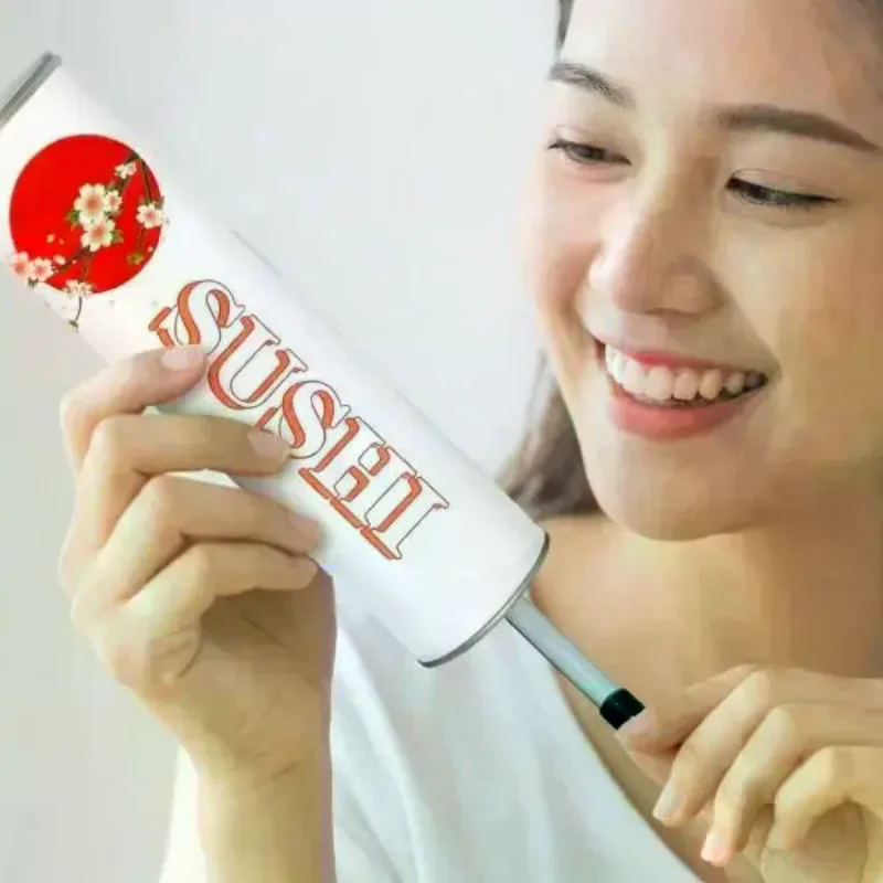 Innovative Round Sushi Push Box with Sauce Straw Fun DIY Sushi Making at Home
