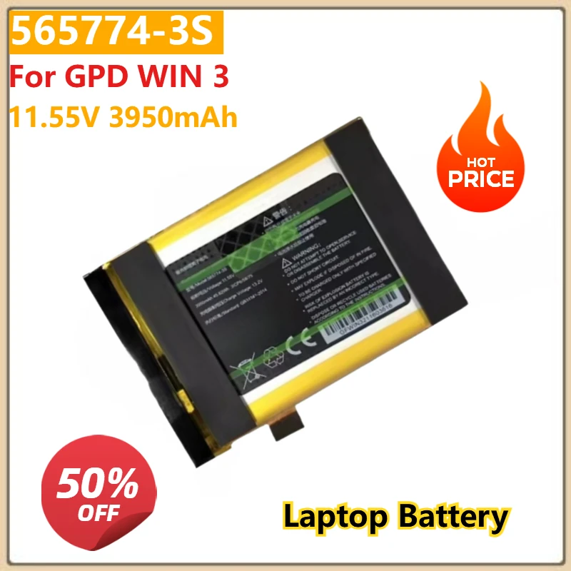 

For GPD WIN 3 Win3 11.55V 3950mAh Replacement Laptop Battery 565774-3S