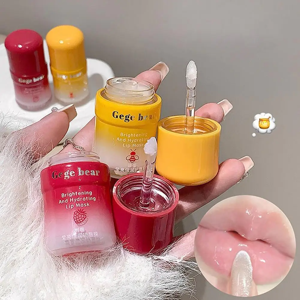 

2Colors Lip Balm Collagen Lighten Lip Mask Exfoliating Fade Lip Line Dead Skin Moisturizing Brighten Repair Lip Care