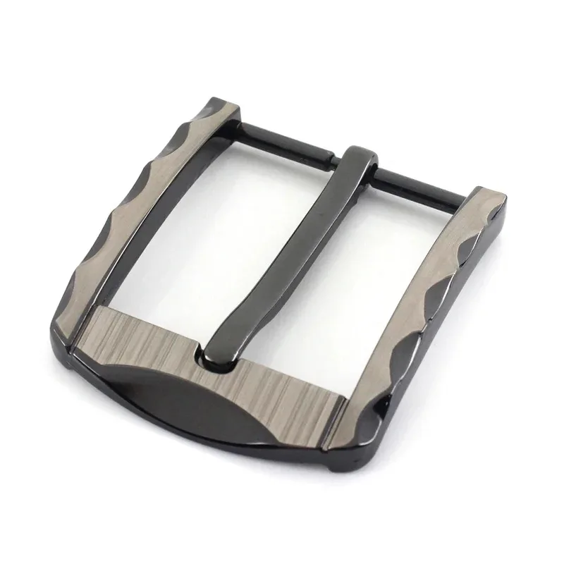 Men's 40mm Metal Corrugated Needle Belt Buckle, Single Needle Buckle Without Strap, DIY Accessory for 36-39mm Waist Belt Straps