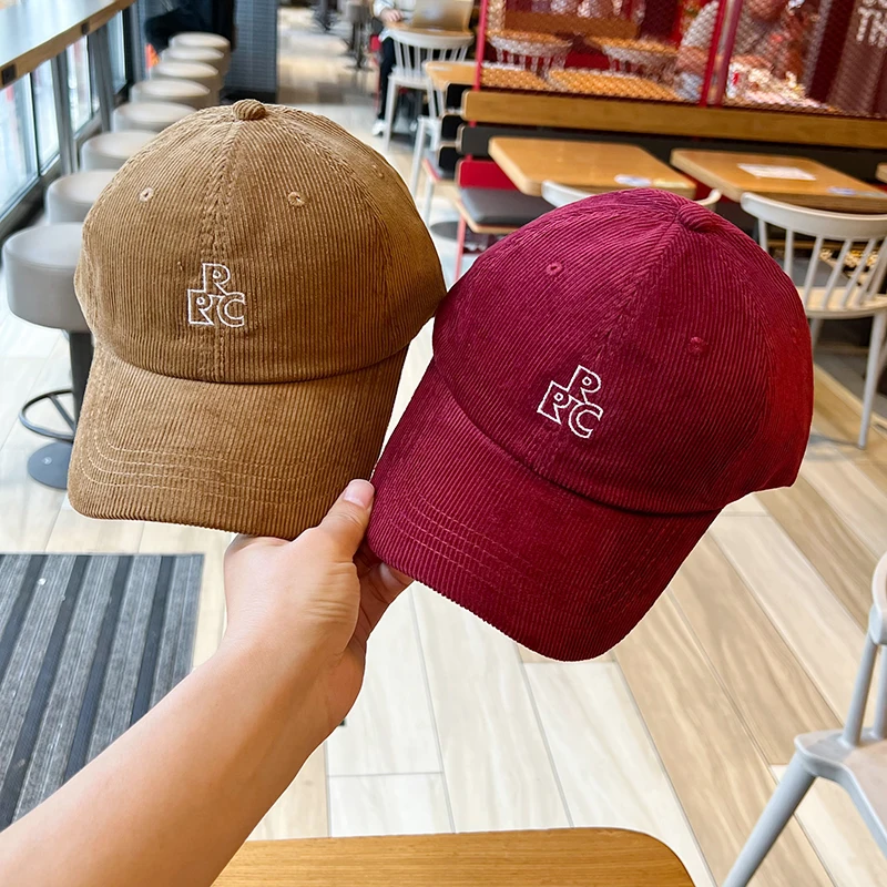 

Autumn and Winter Warm Corduroy Baseball Cap Female Korean Style Fashion Brand Fashion Couple All-Matching Peaked Cap Male