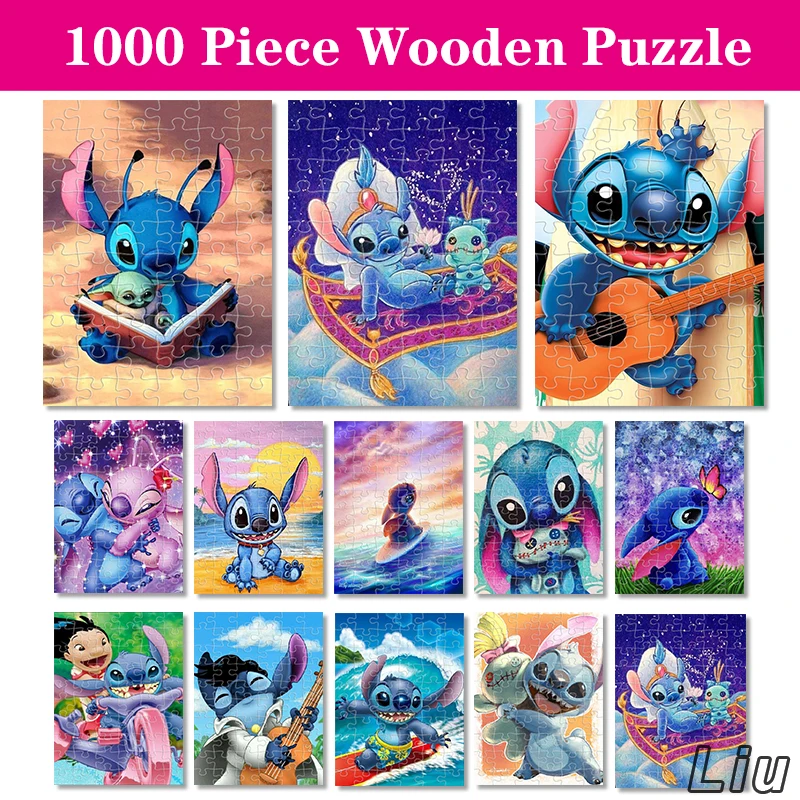 1000 Piece Puzzle Disney Movie Lilo & Stitch Diy Cartoon Creative Jigsaw Puzzles Creativity Imagine Toys Birthday Gifts for Kids