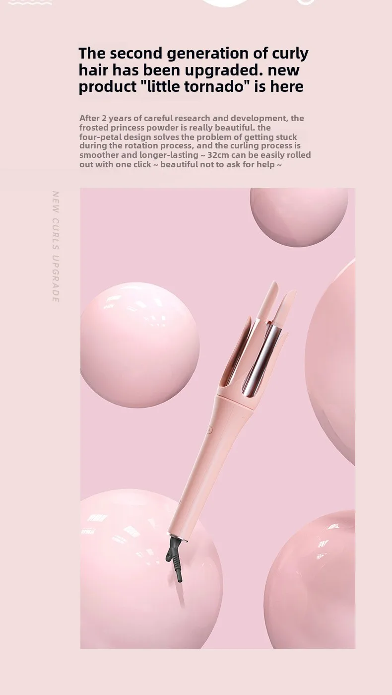 หมุนอัตโนมัติ 32 มม.ขนาดใหญ่ม้วนไอออนลบเซรามิค Curling Iron,Professional WAVE Anti-Winding Curling Iron จัดแต่งทรงผม Rod
