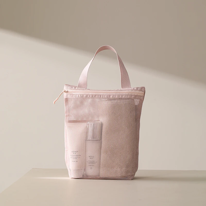 Portable Toiletry Bag with Handy Handle Large Capacity Mesh Storage for Makeup Business Trips Travel