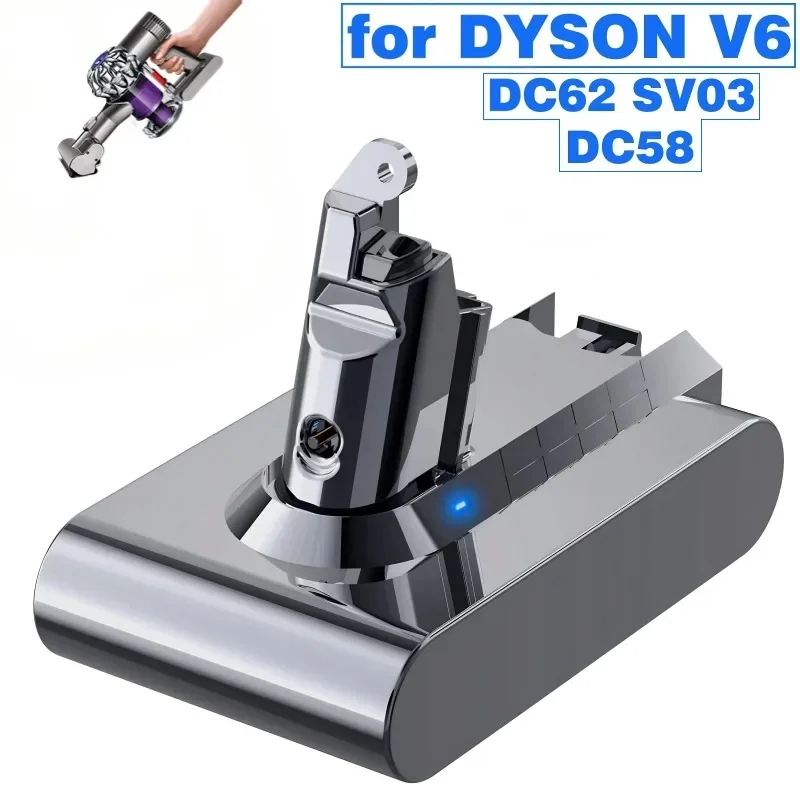 

V6 Battery for Dyson, 21.6V 6000mAh Battery for Dyson V6 Vacuum Cleaner DC58,DC59,DC62,SV03,SV04,SV05,SV06,SV07,SV09