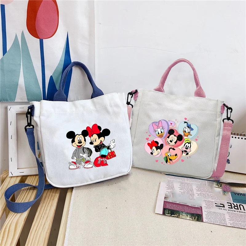 Minnie Topolino Donna Uomo Borse Borsa a tracolla per bambini Grande capacità Portatile Anime Stampa grafica Borse moda Regali per feste