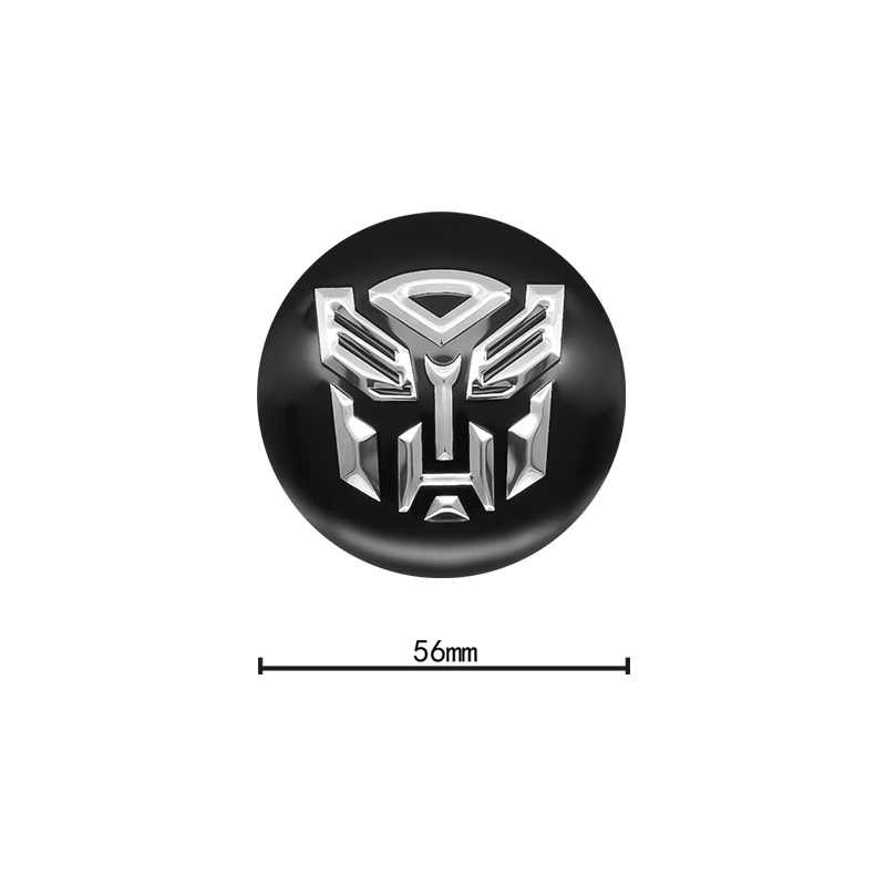 4pcs 56/60mm Autobots Logo Transformers Car Badge Emblem Wheel Center Hub Caps Sticker Rim Cover Auto Decoration Accessories