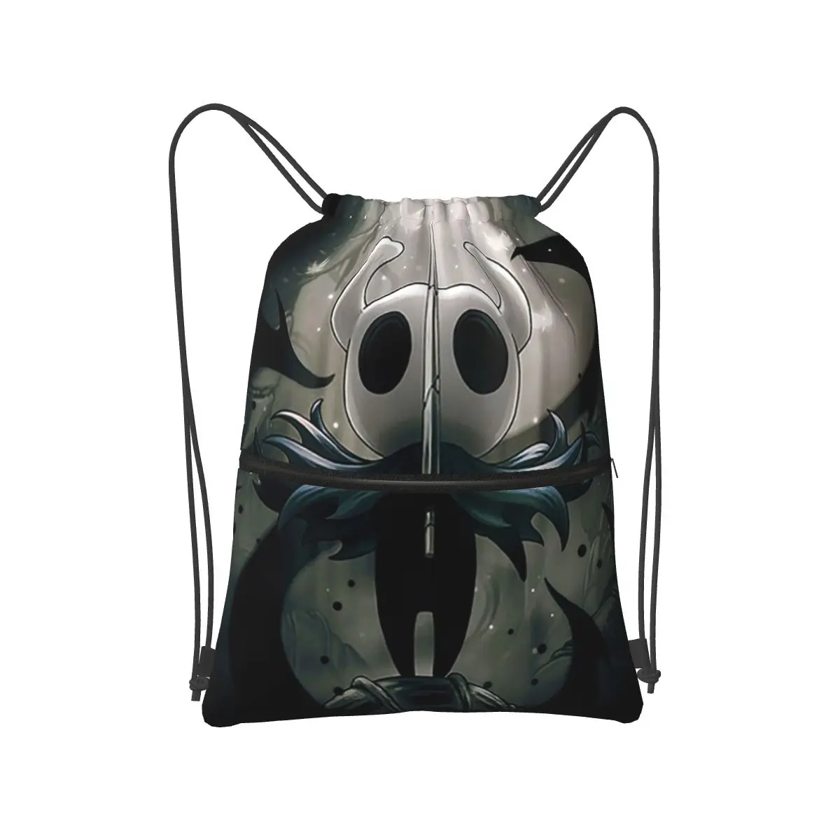 

Ghost Knight Hollow Knight Game Backpacks Portable Drawstring Bags Sports Bag Book Bags for Travel School